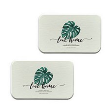 Vinterior 樹葉浴室珪藻土盤狀杯墊 01 A, 2個