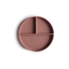 mushie 矽膠吸盤餐盤, 深咖啡色, 新生兒用餐盤, 1個