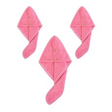 에이홈 곰돌이 단추 헤어수건, IT 01, 3개