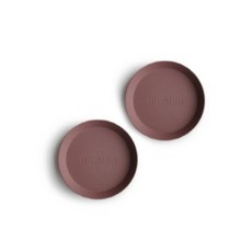 무쉬 플라스틱 플레이트 유아동 식기, 우드척, 2개