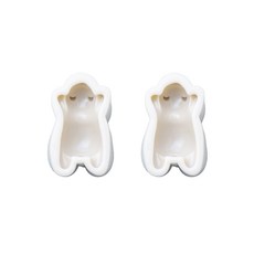 ANGLE THING 趴睡寶寶北極熊立體矽膠模具 2入, 單一顏色