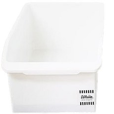 寬型多用途收納整理盒, 白色, 1個