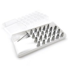 奶油花嘴組 24入+擠花袋, 混色, 1組