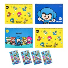 카트라이더 3500 스케치북 랜덤발송 4p + 스티커 4p, 345 x 245 mm, 28매