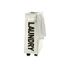바데스데코 이동식 런드리 햄퍼, 화이트, 1개