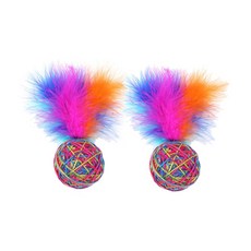 Living Duo 編織貓抓球, 多彩, 2個