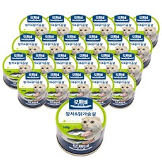 모찌네 생후 3개월 이상 고양이 츄릅 주식캔, 참치+닭가슴살, 160g, 24개