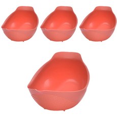 JH Company深層多功能瀝水籃 4個, 紅色的