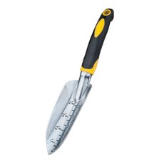 不生鏽的鋁製萬用園藝工具刻度鏟 黃色, 1個