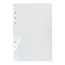 A5 貼紙簿 雙面離型紙 6孔打孔 活頁, 單一顏色, 40張