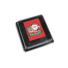 일회용 정사각 흑색 반찬용기 300p + 캔디홀더 산타 300p, 1세트