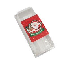 三明治 長方形 白色 馬卡龍容器 400p + 糖果架 聖誕老人 400p, 1套