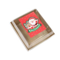 샌드위치 정사각 KP 마카롱용기 400p + 캔디홀더 산타 400p, 1세트