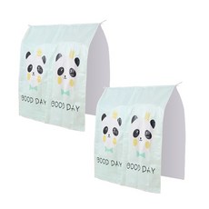 熊貓圖案衣架洋裝防塵套, 1入, 2個