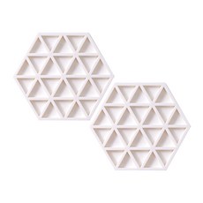 北歐風矽膠六角鍋墊, 2個