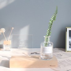 MORIANN 情感木質小夜燈+花瓶+貼紙+波士頓腎蕨假花+壓克力短語板 沒關係 都會好的, 混色