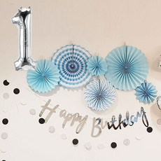 생일파티용품 생일파티세트 1, 블루, 1세트