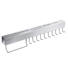 現代不鏽鋼廚房用具壁掛架 60cm, 混色, 1個