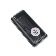 長方形黑色小菜容器 500入 + 白色圓形請慢用貼紙, 1套