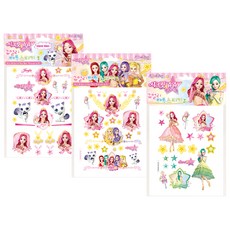 Little Bling 珠珠的秘密紋身貼紙 3張組, 混色, 1組