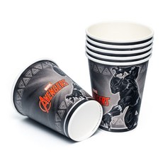 Disney Marble Paper Party Cup Black Panther Original 290ml, 1000件, 1件