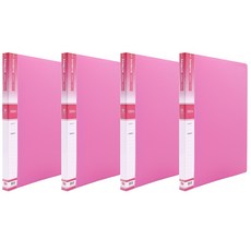 Heemang B4 20頁 透明文件夾 Hc133, 粉紅色, 4個