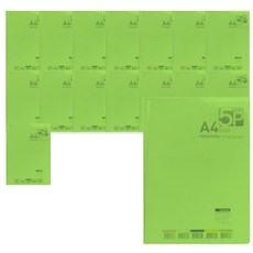 Heemang A4 自然風 5頁透明文件夾 HH217, 嫩綠色, 16個