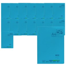 Heemang A4 自然風 5頁透明文件夾 HH217, 藍色, 16個