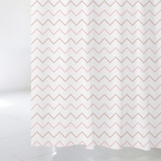 布什浴簾北歐風格 SC828 L 1800 x 1880 mm + 塑料掛鉤 + 白桿套組, 1套