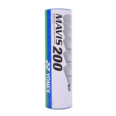 YONEX Mavis 200 MID 全季毽球, 白色的, 1組, 5入