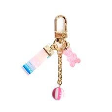 manhaengshop 果凍熊糖果AirPods鑰匙圈Buds鑰匙扣, 單一商品, 粉紅色