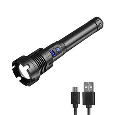 LEDLAB 충전식 줌서치라이트 F2랜턴 XHP90, 블랙, 1개