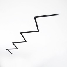 LUCETE 鋸齒狀照明燈專用軌道條 D款, 黑色的