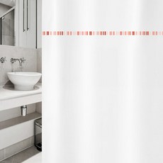 布什浴簾北歐風格sc890 L+塑料掛鉤+白桿套組, 1套