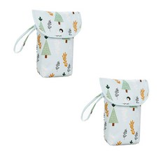 뉴트로 패턴 기저귀 파우치 2p, B