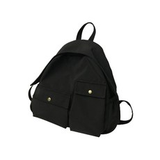 JH Company 不對稱口袋後背包, 黑色