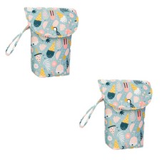뉴트로 패턴 기저귀 파우치 2p, E