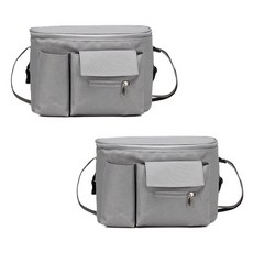 JOYMULTI 多功能嬰兒車收納掛包 RD_128, 灰色, 2個