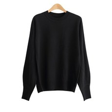 Jenit 女款基本版型圓領羅紋抓皺袖針織衫