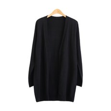 Zenith 女款V領開襟基本款長版針織Aslong開襟衫