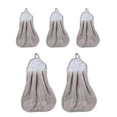 JCP 圖案廚房擦手巾, 灰色, 5個