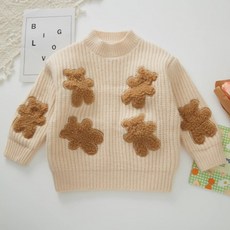 天使眼女童款小熊針織衫
