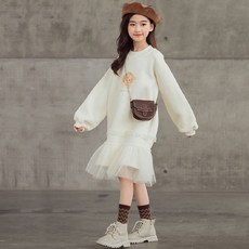 Angel Eye 女童天使下擺蕾絲連身裙