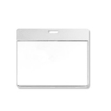 the100% 金屬項鍊繩員工證件套 橫式, 銀色, 1個