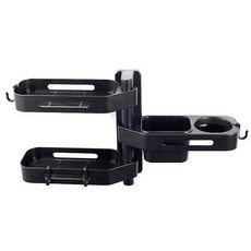 KEYMING 多用途浴室轉角架 吹風機架, 黑色, 1個