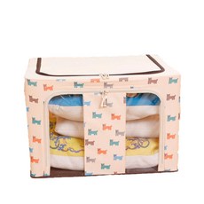 Market A 北歐圖案防水可折疊衣櫃收納盒 50 x 40 x 28 cm, 杏色小狗, 1個