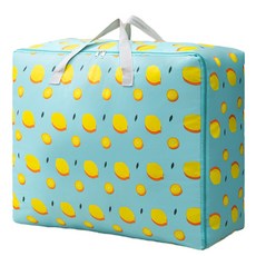 마켓에이 튼튼 일러스트 다용도 이불 정리함 72 x 31 x 52 cm, 레몬, 1개