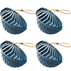 現代風掛帶式收納架, 藍色, 4個