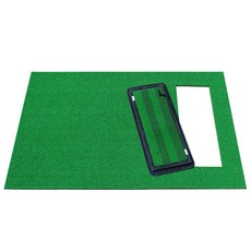 MATRO 一體式墊套 高爾夫練習場產品 個人擊球墊 高品質一體式 + 手動成型條紋, 綠色