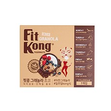 Fit Kong 巧克力風味格蘭諾拉麥片, 30g, 7入